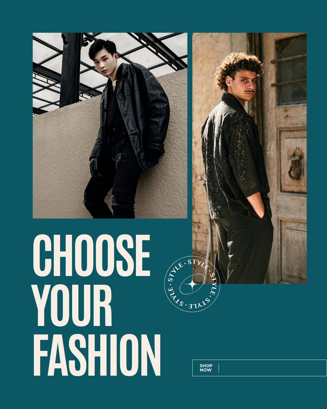 Black and White Bold Urban Fashion Choices Instagram Post